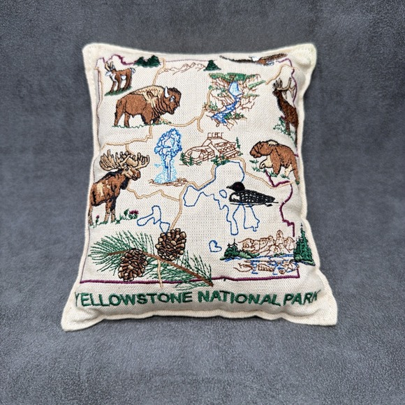 Other - Everything Yellowstone National Park Balsam Fir Embroidered Mini Pillow Satchel